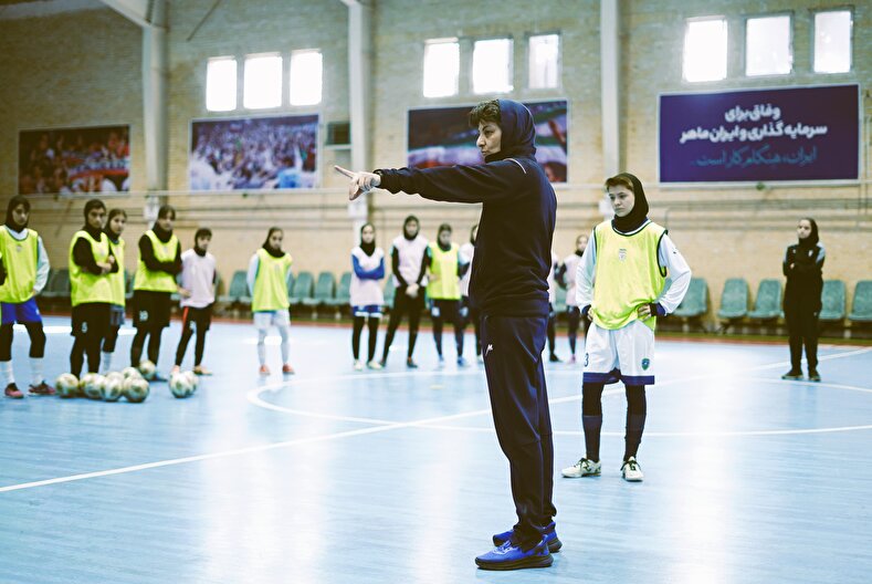 تمرین تیم ملی فوتسال بانوان در اردوی انتخابی زیر نظر شهرزاد مظفر